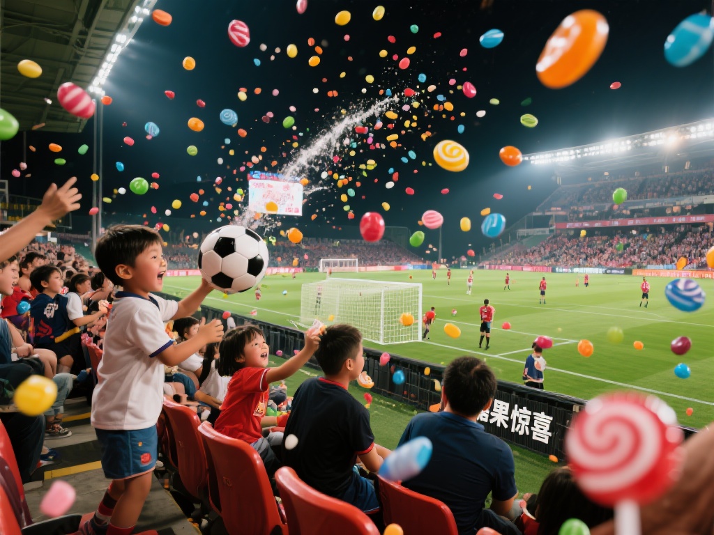 “精彩球场糖果派对:尽享缤纷足球狂欢夜” 足球比赛中的糖果互动小惊喜
活动的重头戏自然是晚