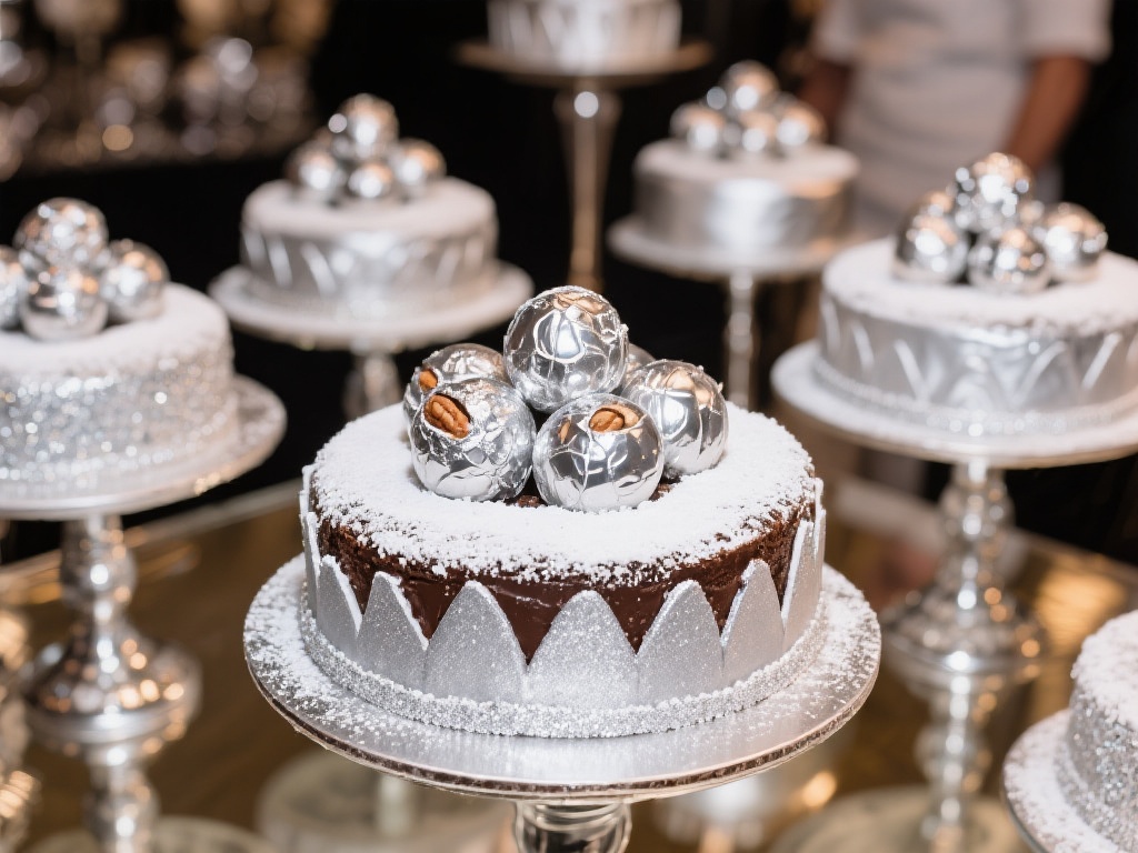闪耀派对必备：银色糖果装饰甜点魅力登场
