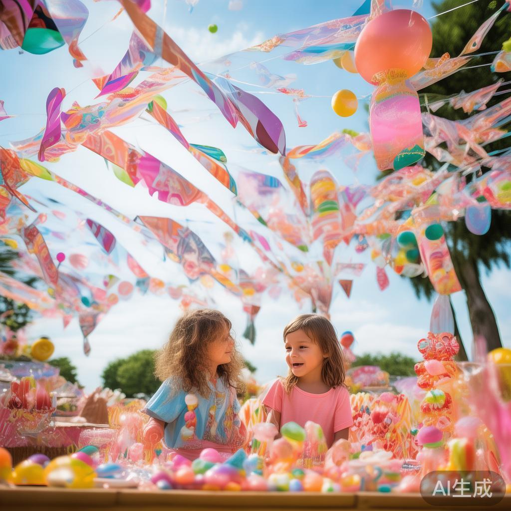 举办“糖果派对”的关键在于营造出一个梦幻、欢乐的氛