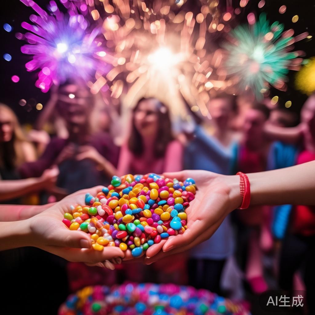 缤纷绚丽的烟花糖果派对盛宴，等待你的精彩加入与狂欢体验