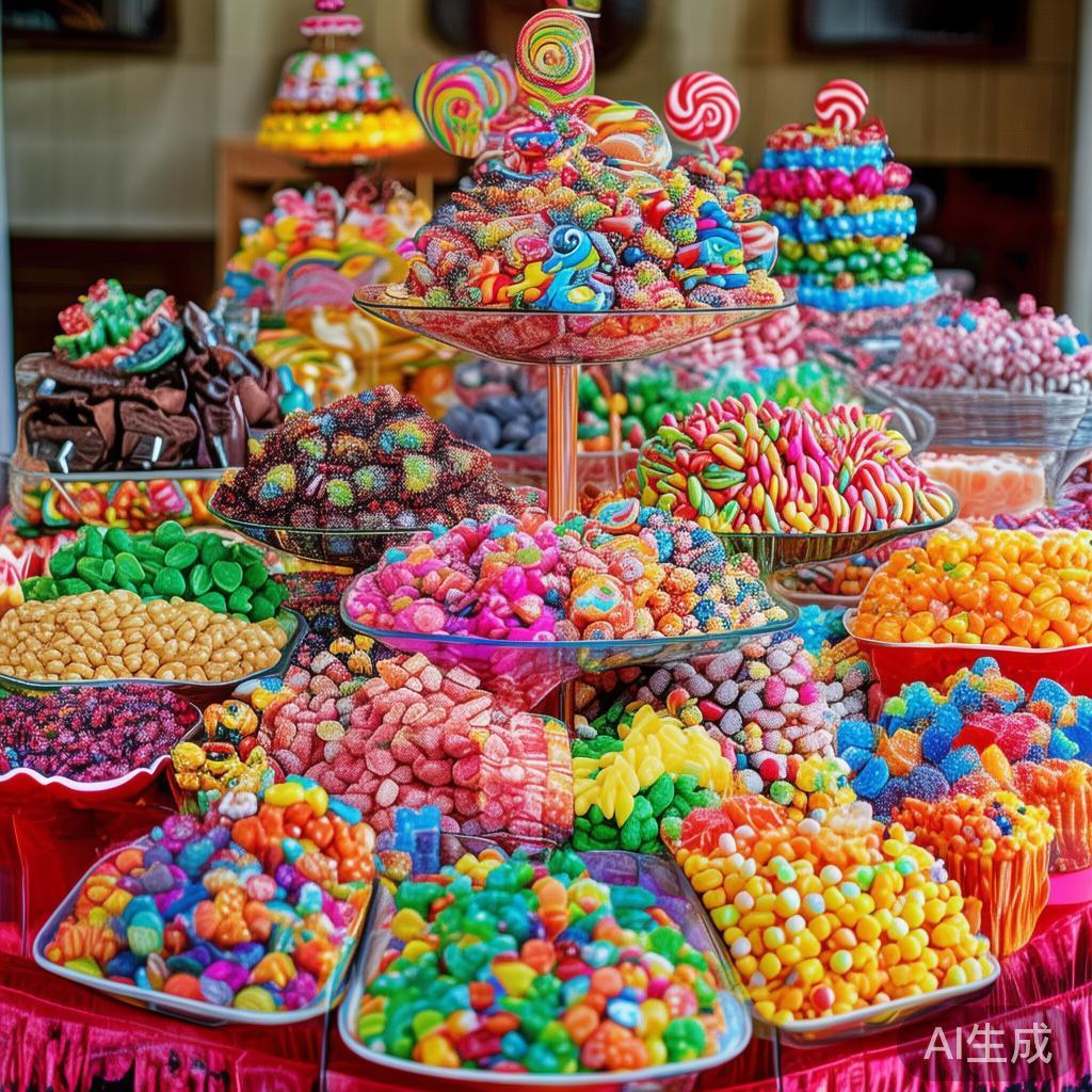 欢庆甜蜜派对:尽情畅享各种美味糖果的欢乐盛宴 为了满足不同年龄层的口味需求,多样化的糖果阵列是关
